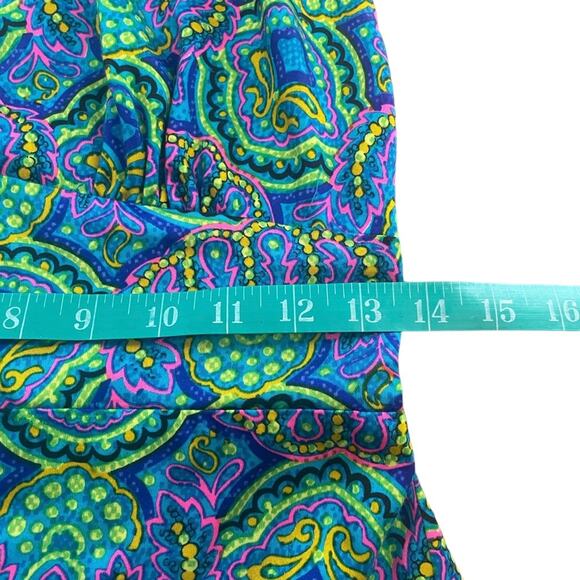 VTG The Sample Shop Waikiki 70s paisley graphic halter maxi dress size 12 - Picture 12 of 14